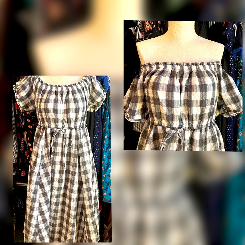 Torrid Gingham Off Shoulder Dress